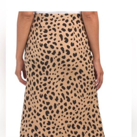RACHEL ZOE LEOPARD PRINT MIDI SLIP SKIRT SIZE 8 - Picture 10 of 11